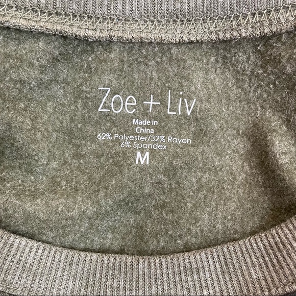Zoe + Liv Green Camouflage Sweatshirt - Picture 5 of 6